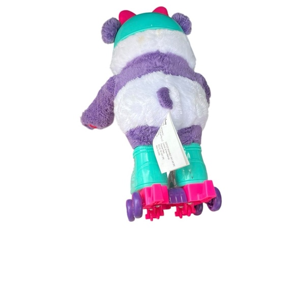 Disney Junior Minnie Mouse Purple Pink Roller Skating Panda Bear Toy 11” - Picture 4 of 4